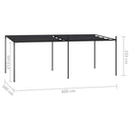 Pavillon mit Ausziehbarem Dach 600x300x233 cm Anthrazit