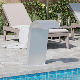 vidaXL Pool-Wasserfall 50x30x60 cm Edelstahl 304