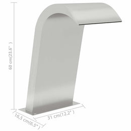 vidaXL Pool-Wasserfall 50x30x60 cm Edelstahl 304