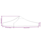 Partyzelt-Dach 3x3 m Gelb 270 g/m²