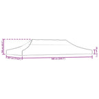 Partyzelt-Dach 6x3 m Beige 270 g/m²
