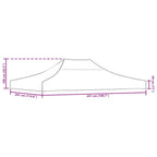 Partyzelt-Dach 4,5x3 m Burgunderrot 270 g/m²