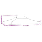 Partyzelt-Dach 4,5x3 m Terrakotta-Rot 270 g/m²