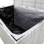 Garden-Auflagenbox Hellgrau 150x100x100 cm Poly Rattan