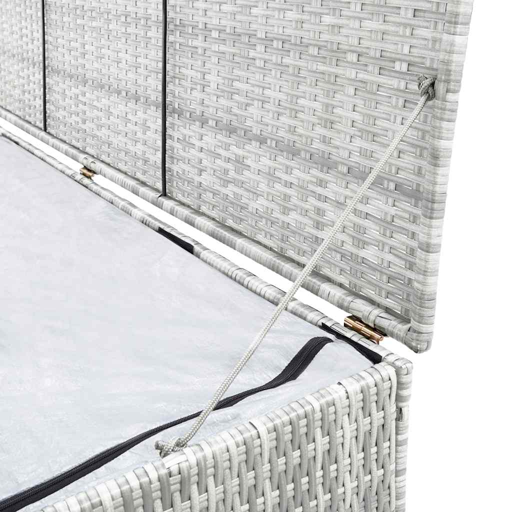 Garden-Auflagenbox Hellgrau 150x100x100 cm Poly Rattan