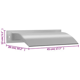 vidaXL Pool-Wasserfall Silbern 45x26x13 cm Edelstahl