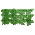 Balkon-Sichtschutz mit Grünen Blättern 300x100 cm
