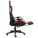 Gaming-Stuhl mit Fußstütze Drehbar Rot PVC