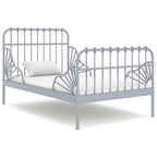 Ausziehbett Grau Metall 80x130/200 cm