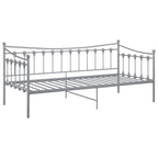 Schlafsofa Bettgestell Grau Metall 90x200 cm