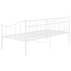 Schlafsofa Bettgestell Weiß Metall 90x200 cm