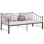 Ausziehsofa Bettgestell Schwarz Metall 90x200 cm