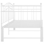 Ausziehsofa Bettgestell Weiß Metall 90x200 cm