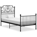 Bettgestell Schwarz Metall 90x200 cm
