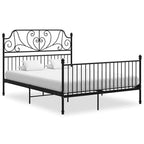 Bettgestell Schwarz Metall 140x200 cm