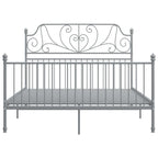 Bettgestell ohne Matratze Grau Metall 140×200 cm