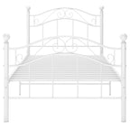 Bett Weiß Metall 90x200 cm