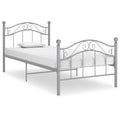 Bett Grau Metall 90x200 cm