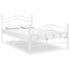 Bett Weiß Metall 120x200 cm