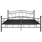 Bett Schwarz Metall 160x200 cm