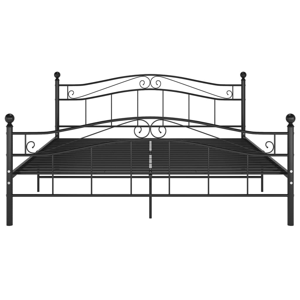Bett Schwarz Metall 200x200 cm