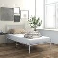 Bett Weiß Metall 90x200 cm