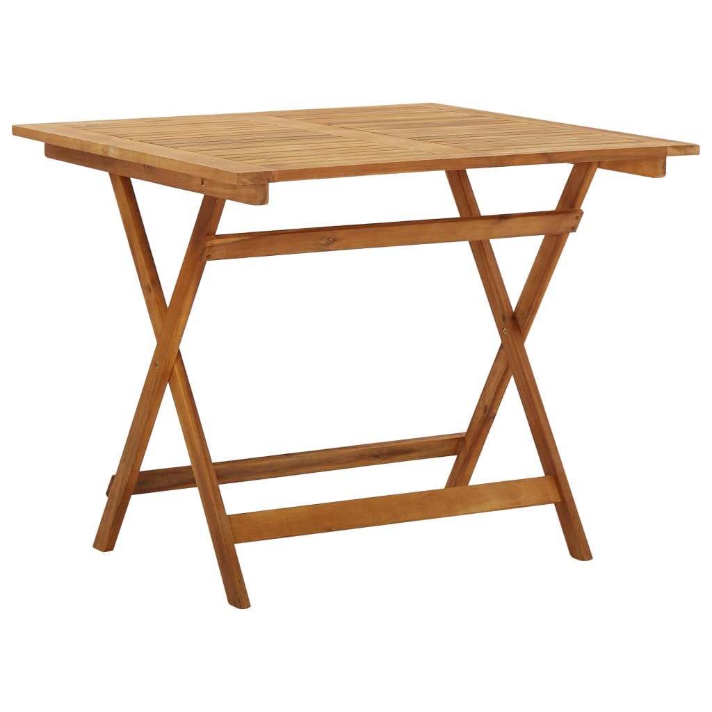 Klappbarer Gartentisch 90x90x75 cm Massivholz Akazie