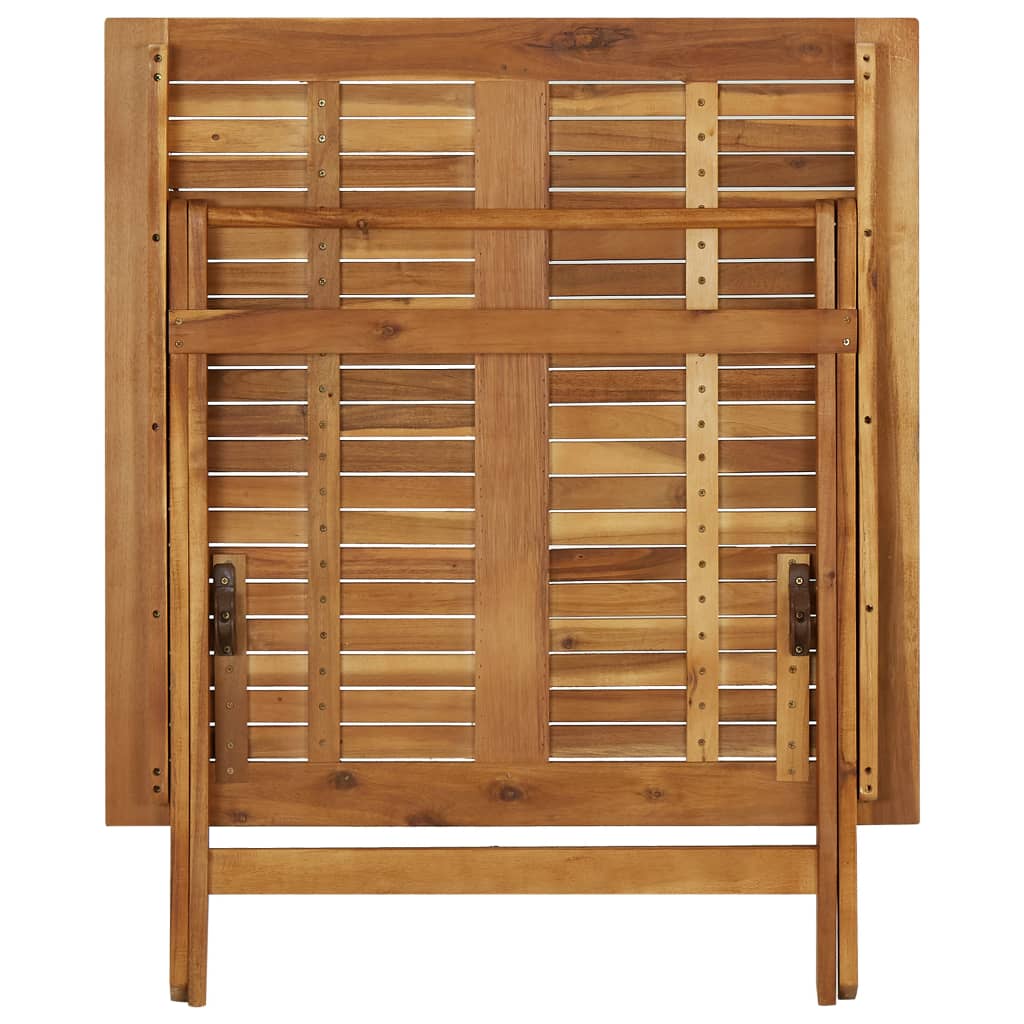 Klappbarer Gartentisch 90x90x75 cm Massivholz Akazie