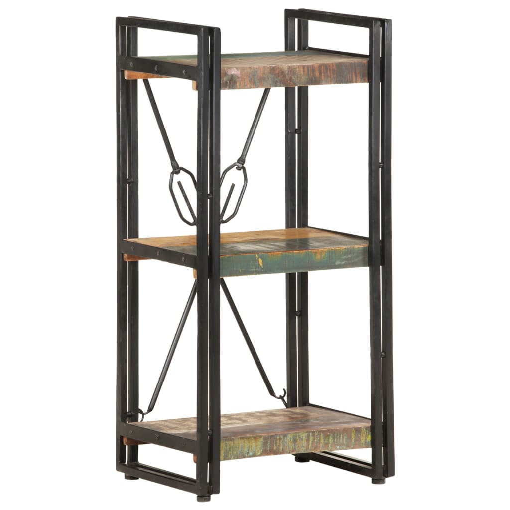Bücherregal 3 Fächer 40x30x80 cm Altholz Massiv