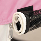 Faltbarer Welpenlaufstall mit Tragetasche Rosa 125x125x61 cm