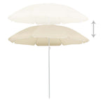 Sonnenschirm mit Stahlmast Sandfarbe 180 cm
