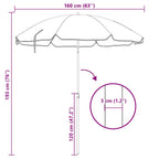 Sonnenschirm mit Stahlmast Blau 180 cm