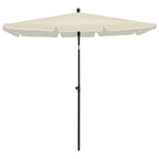 Sonnenschirm mit Mast 210x140 cm Sandfarben