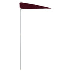 Halb-Sonnenschirm mit Mast 180x90 cm Bordeauxrot
