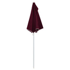 Halb-Sonnenschirm mit Mast 180x90 cm Bordeauxrot