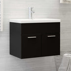 Waschbeckenunterschrank Schwarz 60x38,5x46 cm Holzwerkstoff