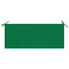 2-Sitzer-Gartenbank mit Auflage 120 cm Massivholz Eukalyptus