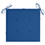Gartenstühle mit Kissen 2 Stk. Massivholz Teak und Stahl