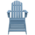 Adirondack-Gartenstuhl mit Fußteil Massivholz Tanne Blau