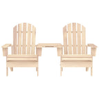 Adirondack-Gartenstühle mit Tisch Massivholz Tanne