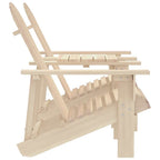 Adirondack-Gartenstühle mit Tisch Massivholz Tanne