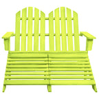 Adirondack-Gartenbank 2-Sitzer mit Fußteil Tannenholz Grün