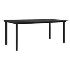 9-tlg. Garten-Essgruppe Schwarz PVC Rattan