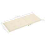 Gartenstühle 2 Stk. mit Creme Kissen Massivholz Teak
