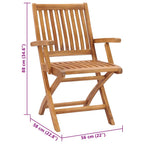 Gartenstühle 2 Stk. mit Weinroten Kissen Teak Massivholz