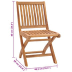 Gartenstühle 2 Stk. mit Roten Kissen Teak Massivholz