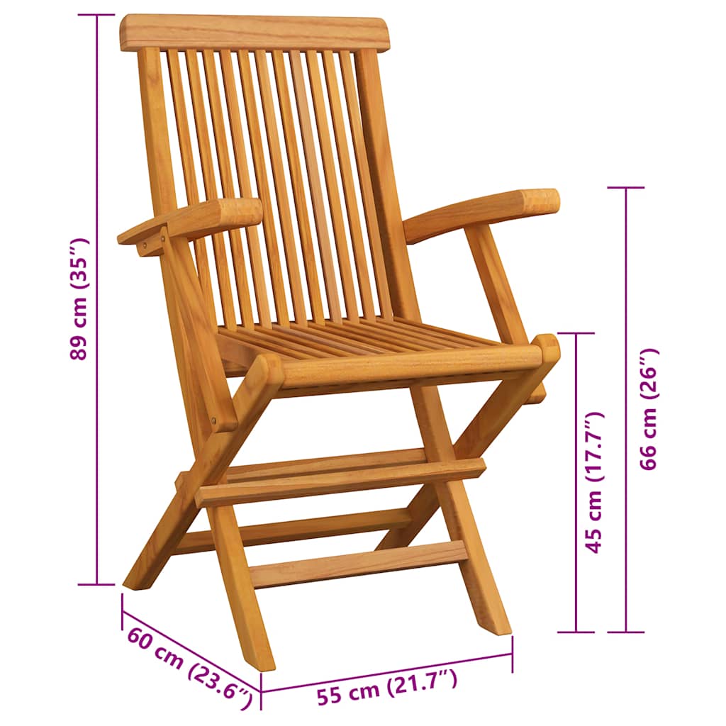 Gartenstühle mit Beige Kissen 6 Stk. Massivholz Teak
