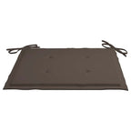 Gartenstühle mit Taupe Kissen 4 Stk. Teak Massivholz