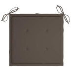 Gartenstühle mit Taupe Kissen 4 Stk. Teak Massivholz
