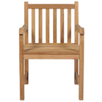 Gartenstühle 2 Stk. mit Hellblauen Kissen Massivholz Teak